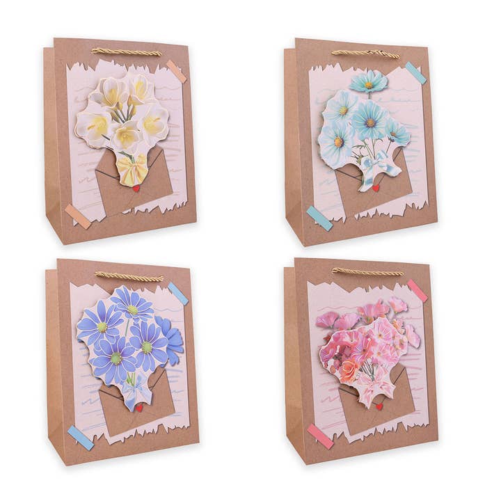 Borsa regalo FLOWERS S borsa di carta, assortita in 4 varianti e ulteriori Risultati per bobine carta regalo all'ingrosso. Resi gratuiti e termini di pagamento a 60 giorni su Faire in tendenza su Faire.