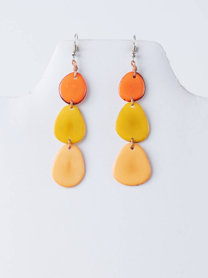 Denise Long drop and dangle statement earrings for wholesale by TaguArtsy