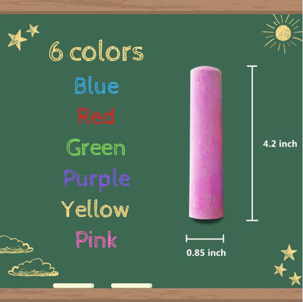 BAZIC Products - Wholesale Chalk - Jumbo Color Chalk (15/Bucket)1