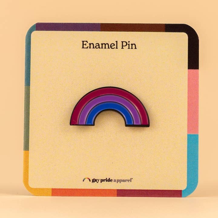 Biseksuel regnbue emaljepin for engroshandel hos Gay Pride Apparel