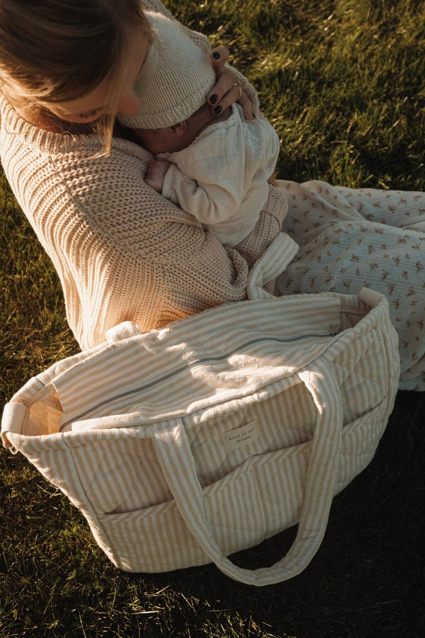 Dans le sac - Wholesale Diaper Bag - Baby - Organic cotton diaper bag - Striped collection7