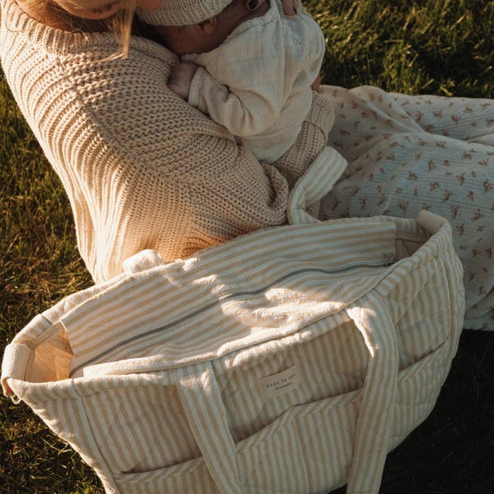 Dans le sac - Wholesale Diaper Bag - Baby - Organic cotton diaper bag - Striped collection7