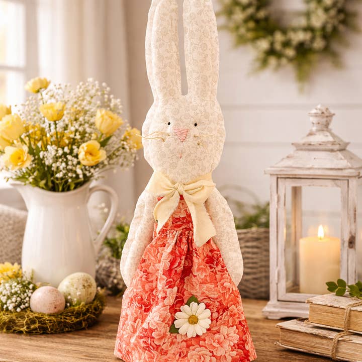 XL Standing Weighted Handmade Rabbit for wholesale by Simply Home Company