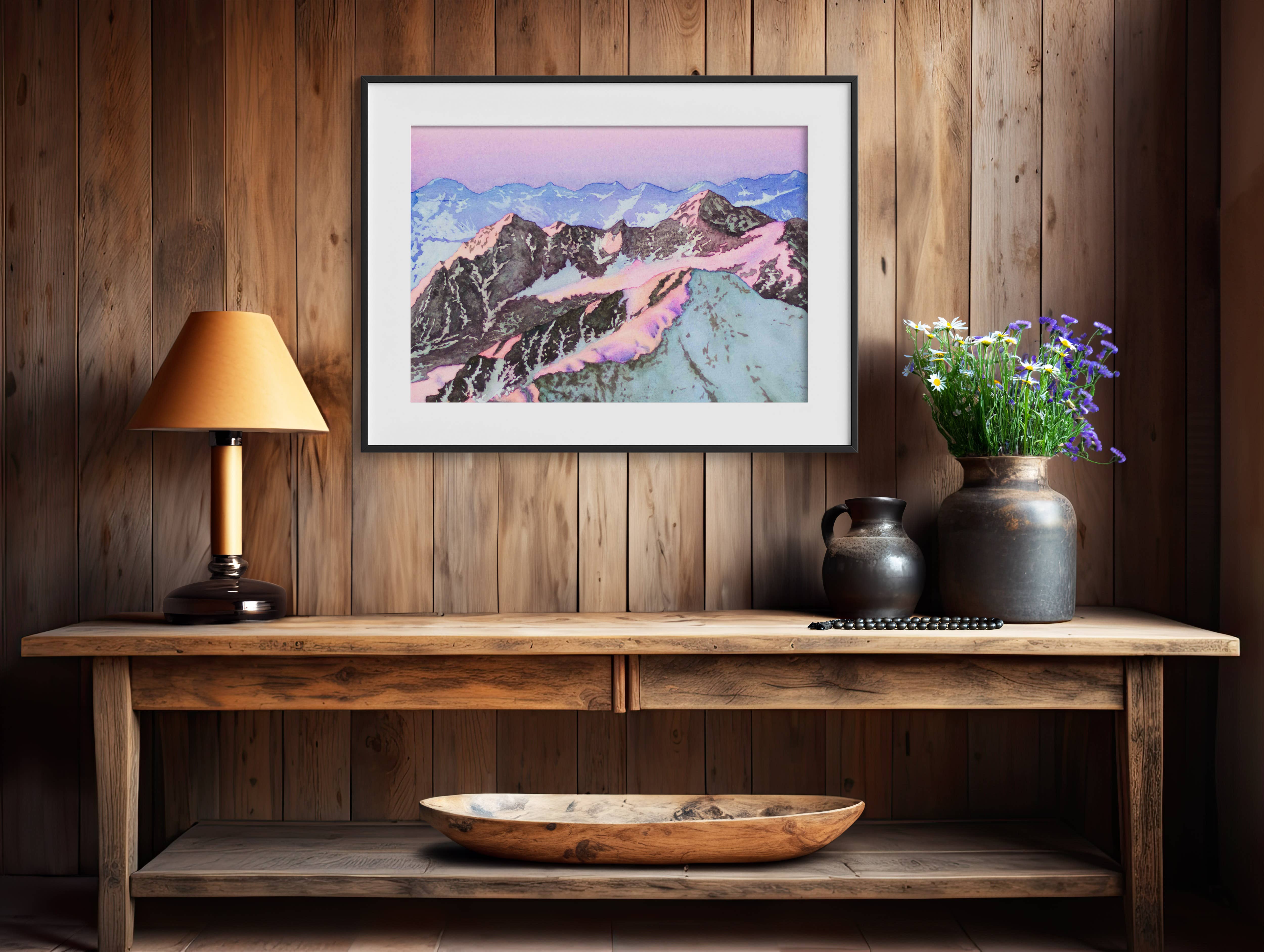Robin Farmer Art - Wholesale Art Print - Chugach Alpenglow Fine Art Print