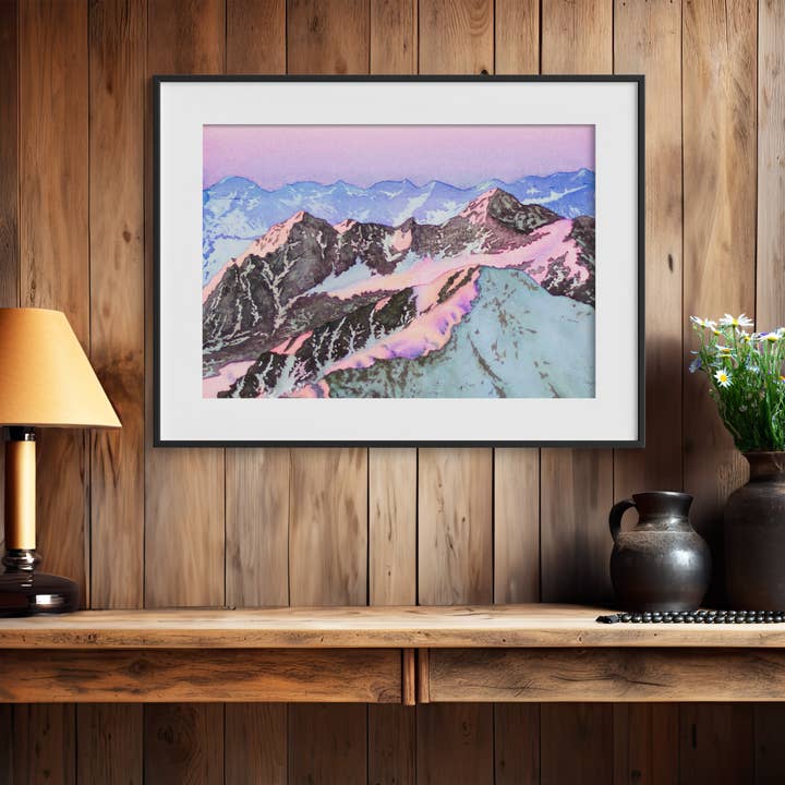 Robin Farmer Art - Wholesale Art Print - Chugach Alpenglow Fine Art Print0