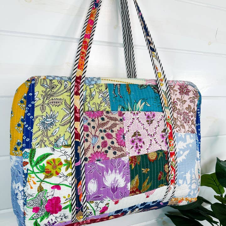 Folklore Couture - Wholesale Weekender Bag - Women's - Quilted Duffle Bag | Weekender Travel Bags | Multi Patchwork