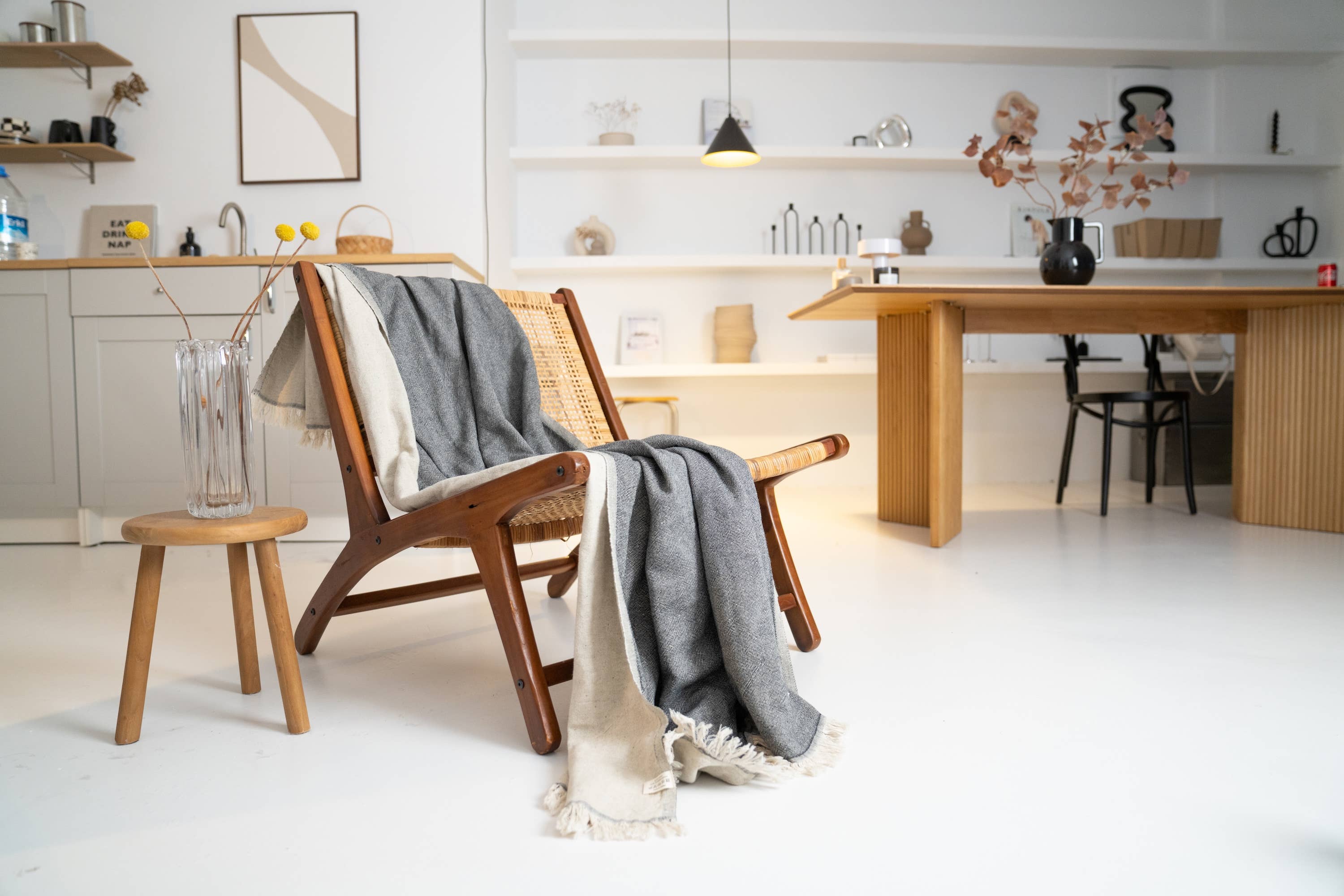 Primitive - Wholesale Decoratiedeken - Barbaresco omkeerbare plaiddeken van linnen W0115