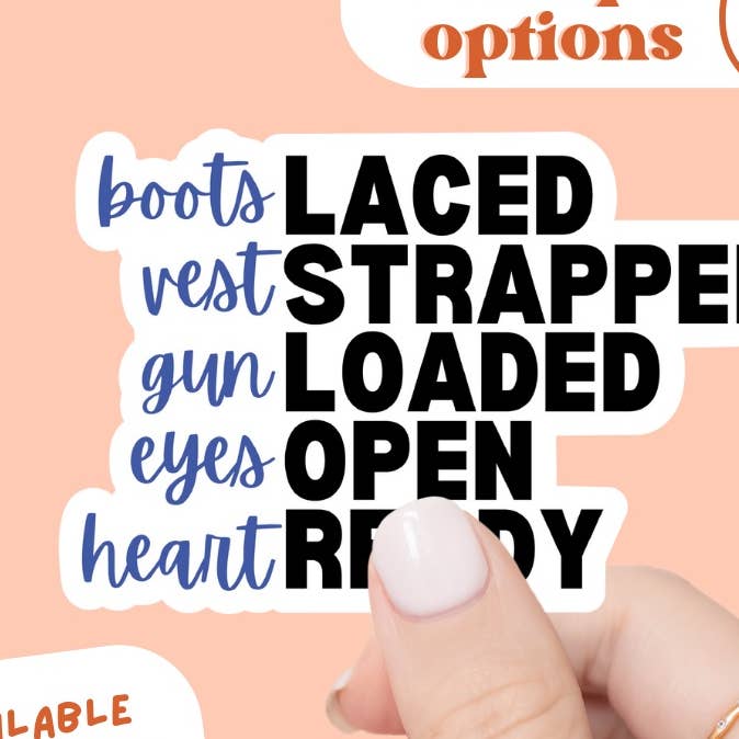 Adesivo o magnete impermeabile con lacci per stivali per la vendita all'ingrosso da parte di Madi In The USA