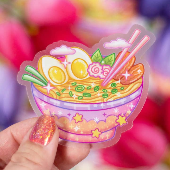 Ramen Bowl Clear Sticker for wholesale by Unicorn Eclipse