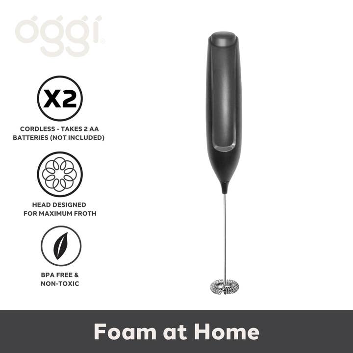 Milk Frother, Handheld - Black for wholesale on Faire2