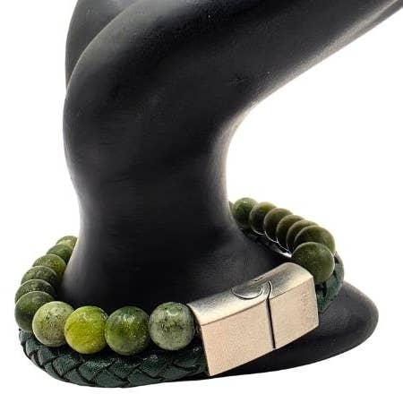 Bracelet en cuir et pierres précieuses combinées - Style 171 pour la vente par Sun Enterprises B.V.