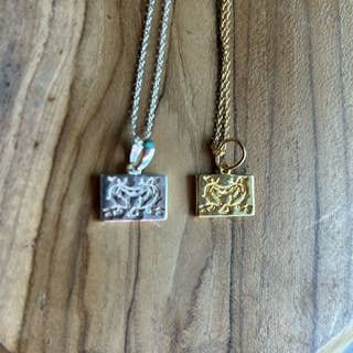 Asia West - Venta al por mayor Collares con colgantes/abalorios - Collar con dos peces dorados