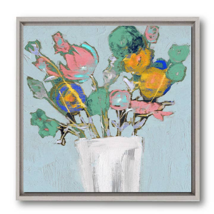Fun Bouquet I Canvas met vlotterlijst voor wholesale door Courtside Market