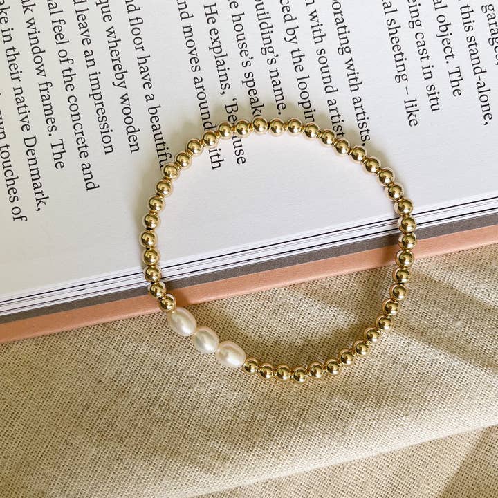 Beaded Pearl Trio Bracelet for wholesale by XO Hanalei