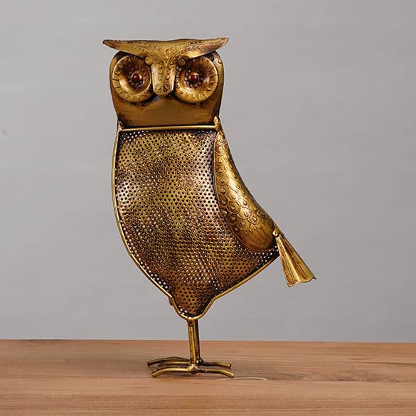 Handmade Eco-Friendly Gold Finish Tea Light Candle Holder for wholesale by BBH Homes LLC