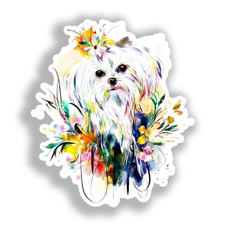Malteser Hund Aufkleber # A019407 für den Großhandel von Yoonek Graphics