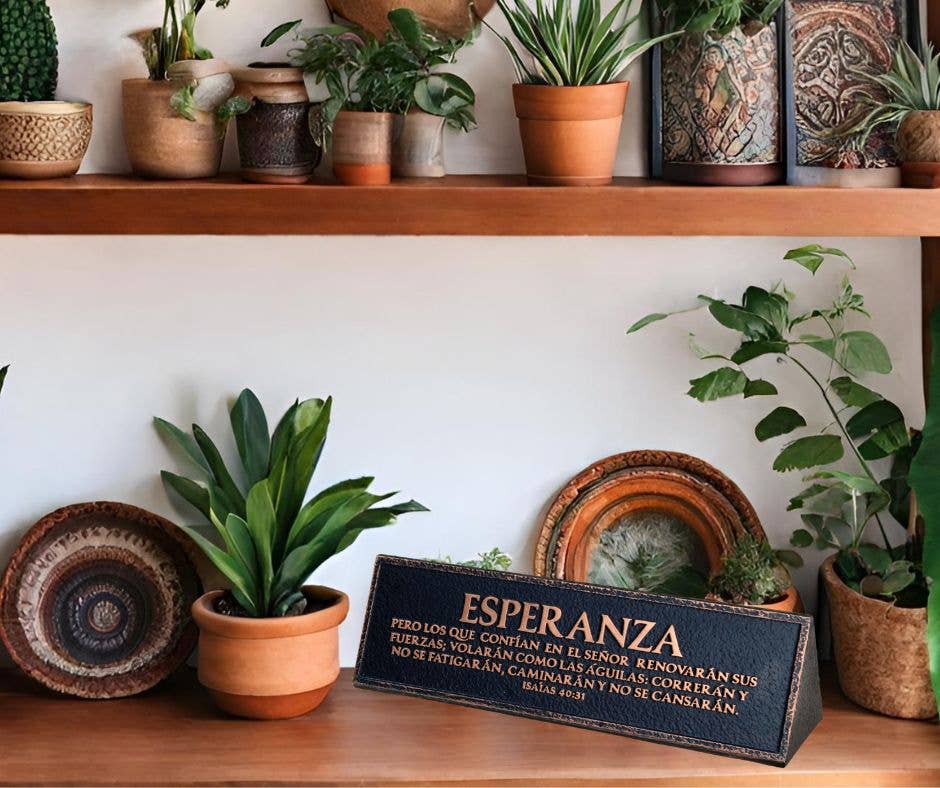 Dicksons - Wholesale Decorative Tabletop Object - LCP Plaque Spanish Esperanza Isaias 40:312