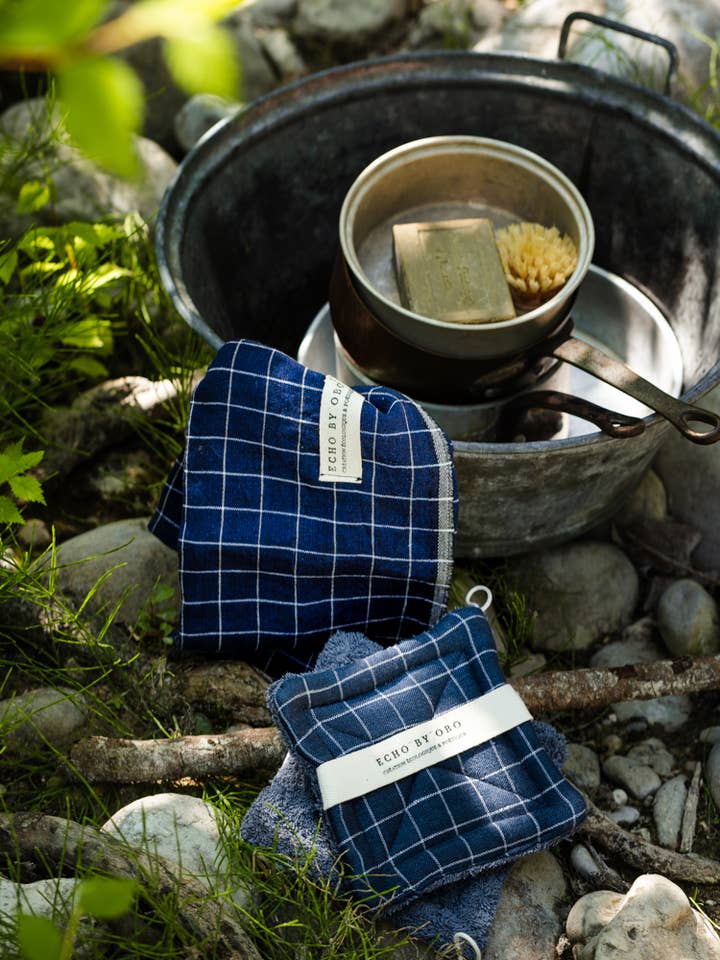 Grote keukenspons van wasbaar katoen voor wholesale door Maison Sauvage