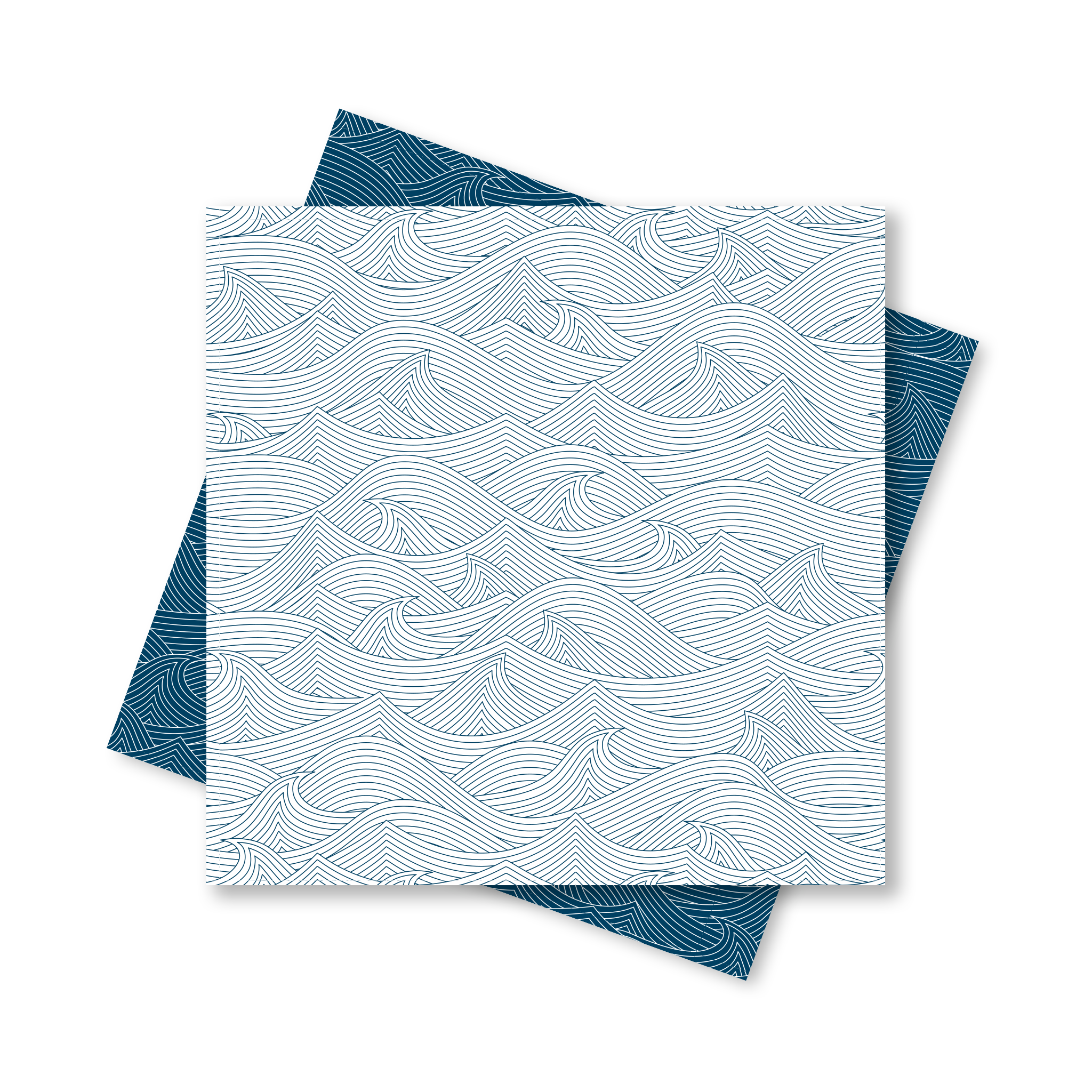 My Pretty Circus - Wholesale Origami/Kirigami-papier - Origamipapier blauw-wit met golven - dubbelzijdig6