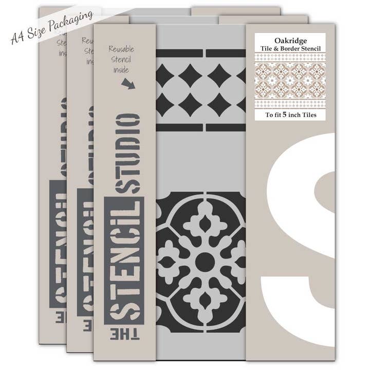 The Stencil Studio - Venta al por mayor Plantilla/troqueles - Plantilla para azulejos y bordes Oakridge