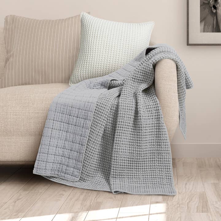 Levtex Home - Wholesale Throw Blanket - Mills Waffle Quilted Throw