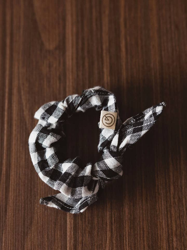 Elastico in lino Vichy Nero per la vendita all'ingrosso da parte di Gabrielle Paris