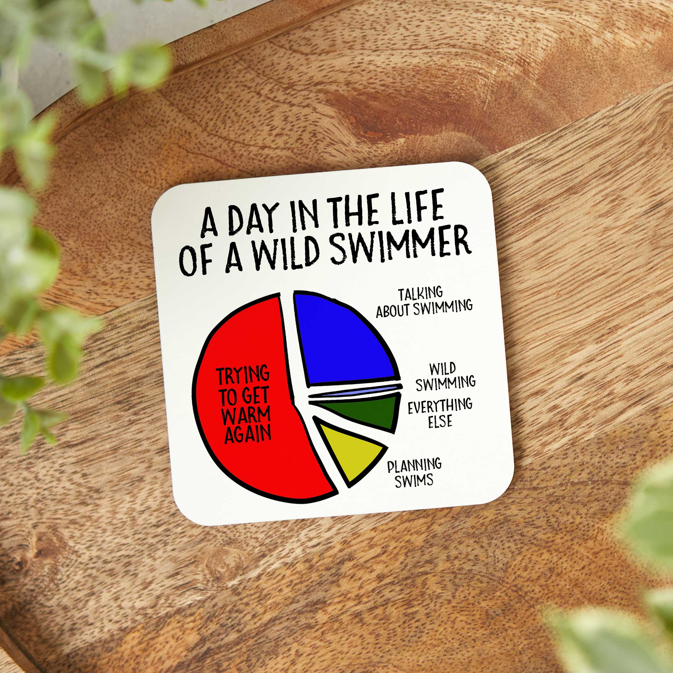 EllieBeanPrints - Wholesale Coasters - A Day In The Life Of A Wild Swimmer Swimming Coaster1