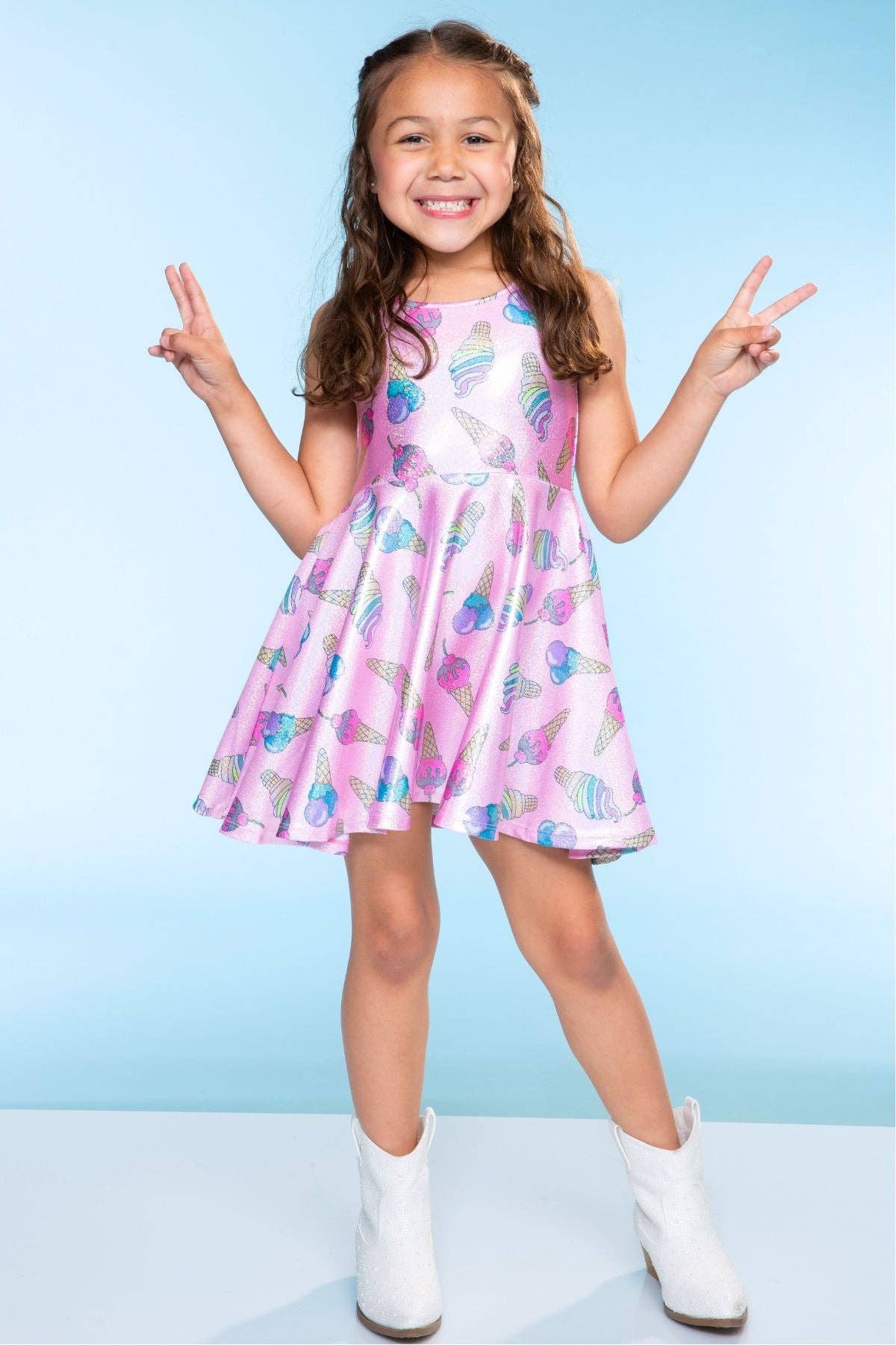 PixieLane - Wholesale Dress - Kids - Glitter Tank Super Twirl Dress29
