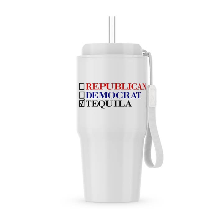 3dRose - Wholesale Insulated Mug/Tumbler - 3dRose, Republican Democrat Tequila, Tumbler