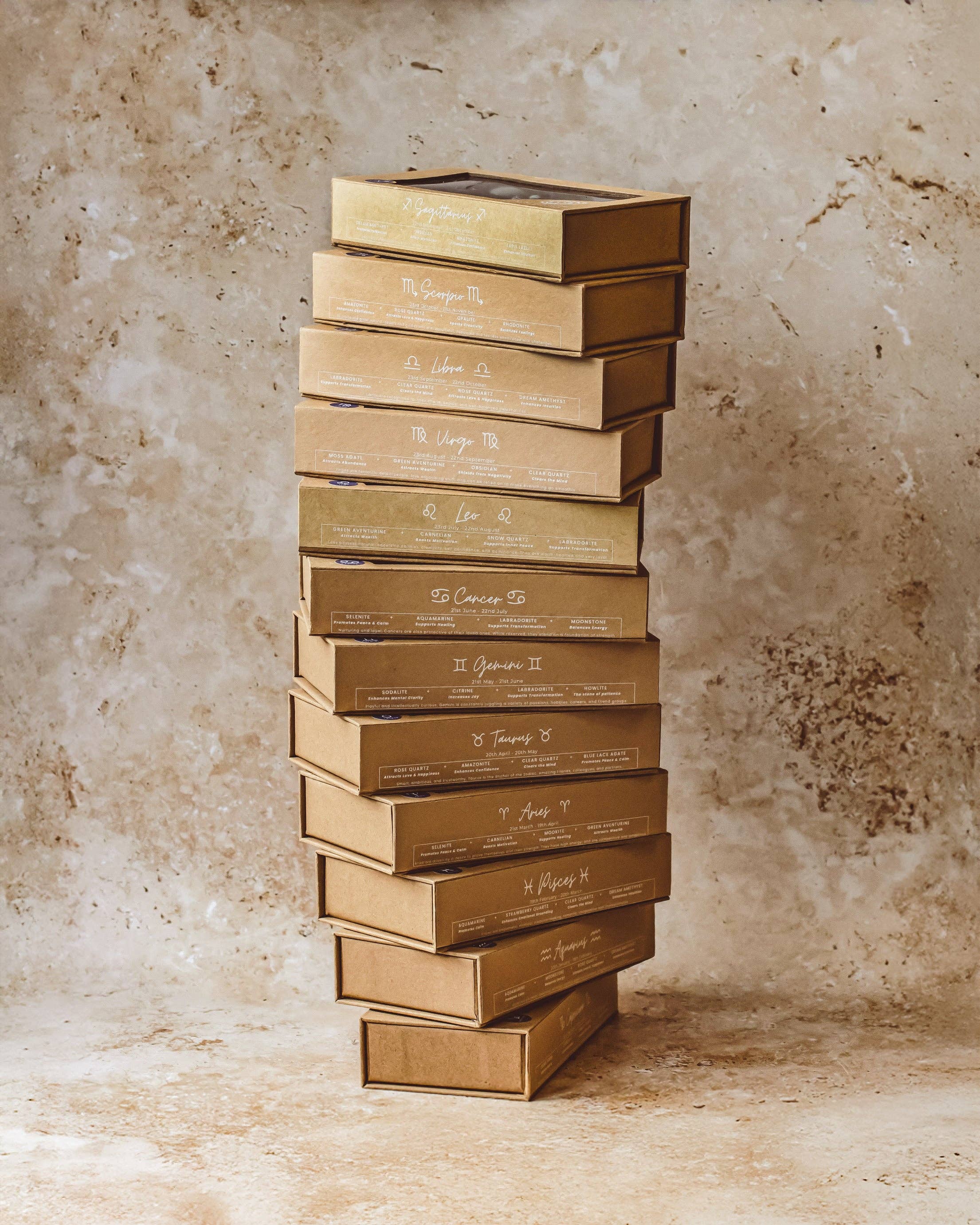 Mindful Living Co. - Wholesale Spiritual Stone/Crystal - Zodiac Crystal & Bracelet Gift Set 14