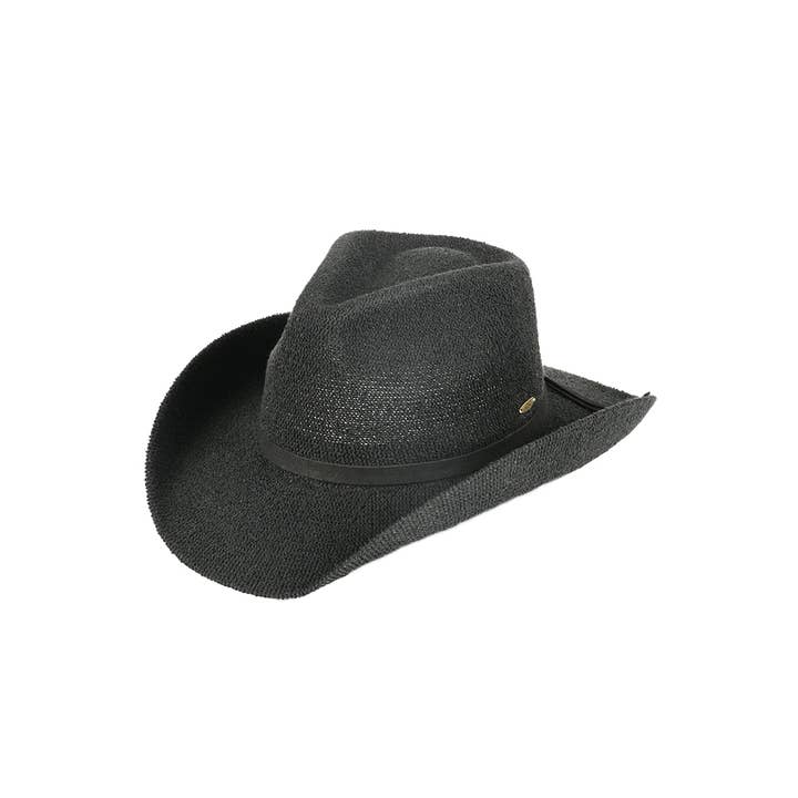 Hana - Wholesale Cowboy Hat - Women's - C.C Terry Cloth Band Trim Cowboy Hat
