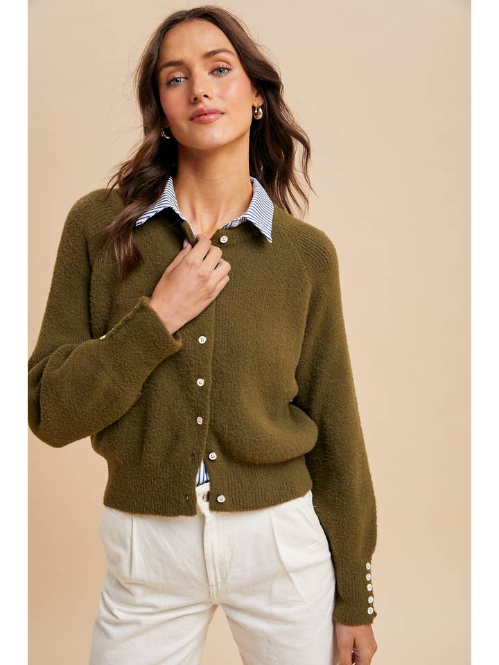 In Loom - Wholesale Cardigan - Dames - GEBREIDE VEST MET VAGE RIBBELSTRUCTUUR11