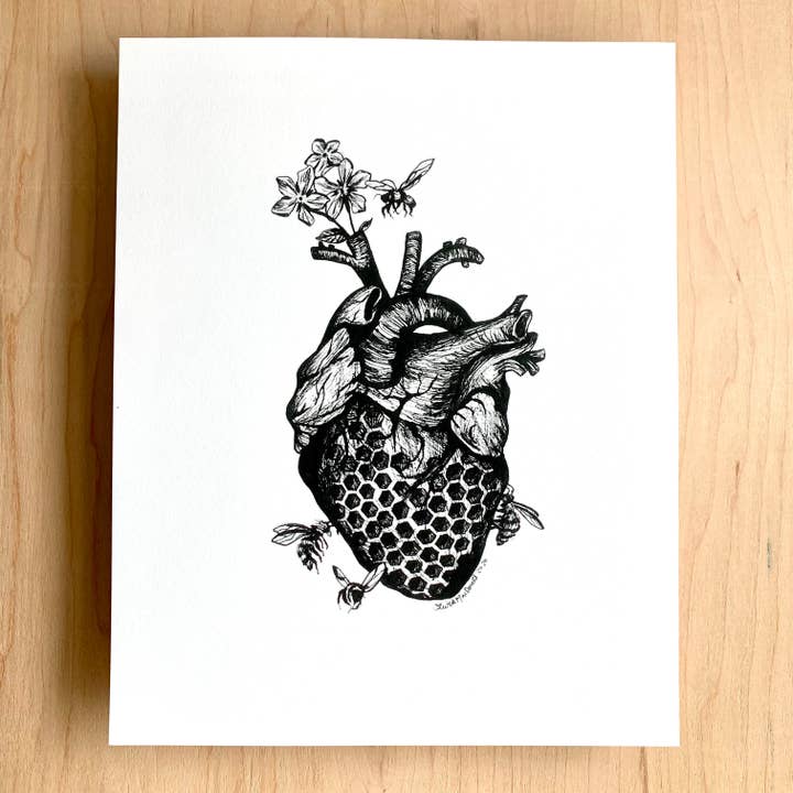 Beehive Heart for wholesale by Ink By Olivia
