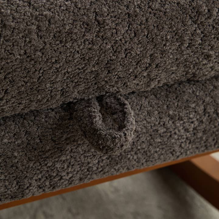 Charcoal High Back Nursery Rocking Chair with Retractable Footrest for wholesale on Faire9