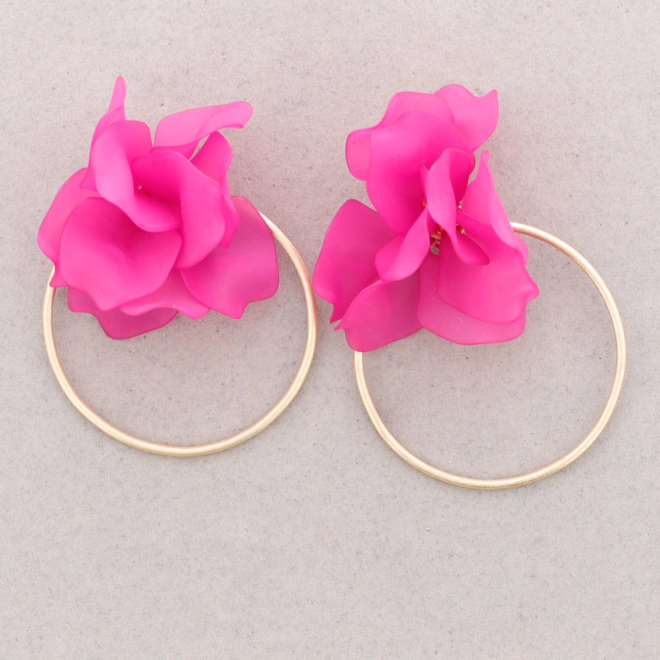 Sonata – Großhandel Click-Button-Schmuck – Druckohrringe aus Kunstharz mit Blütenblättern11