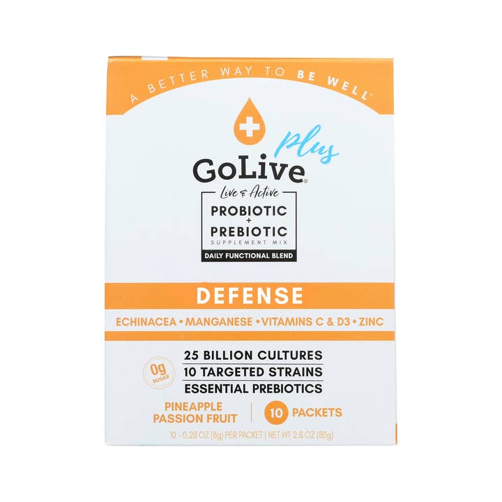 GoLive & Lively Wellness - Wholesale Oral Supplement/Vitamin - Immune Defense Synbiotic (Probiotic + Prebiotic) 10-Ct1