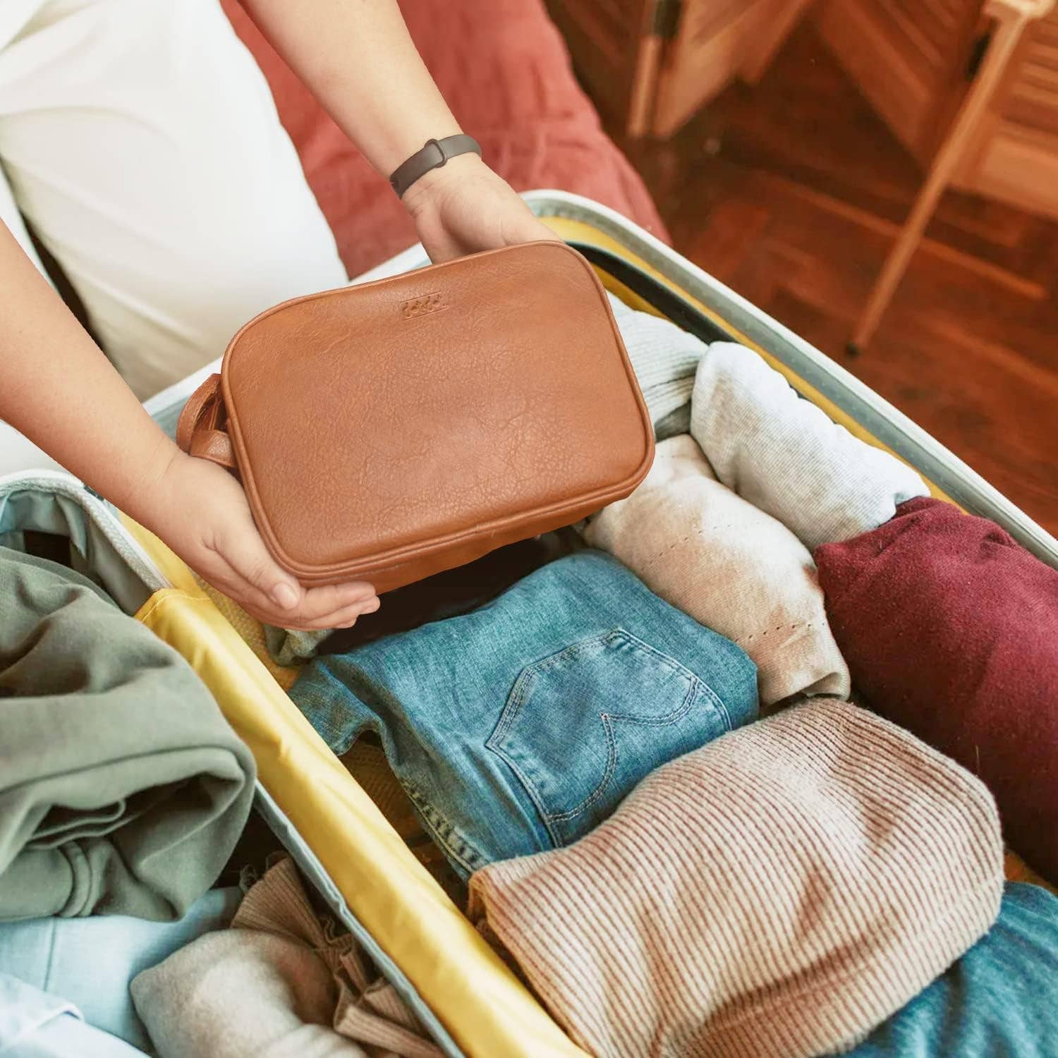 Dot&Dot - Venta al por mayor Neceser - Hombre - Neceser de piel de cocodrilo para hombre6