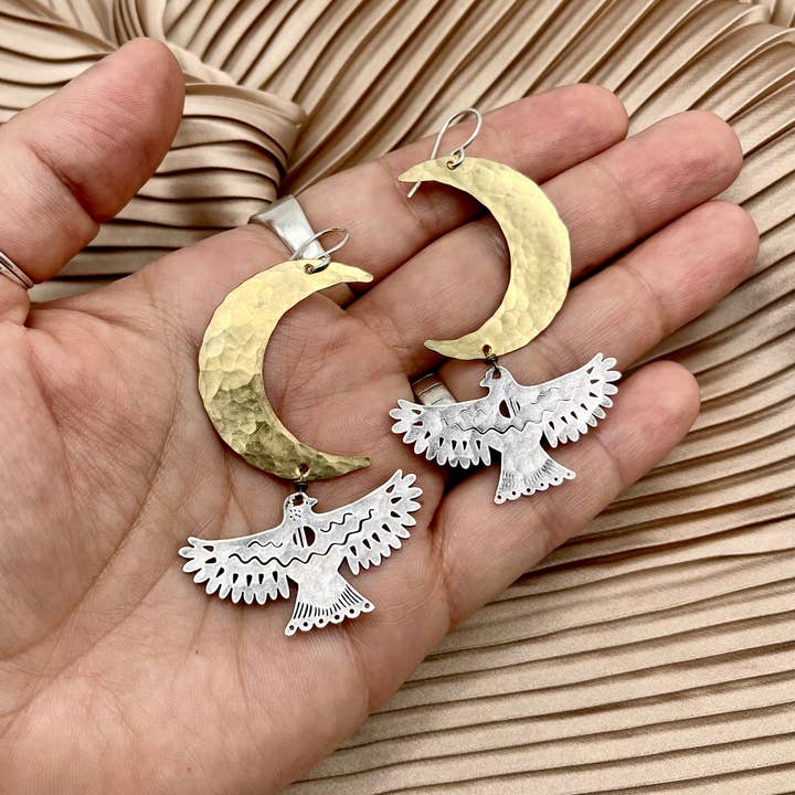 Fluff Hardware - Wholesale Dangle Earrings - Handmade Night Wing Earrings