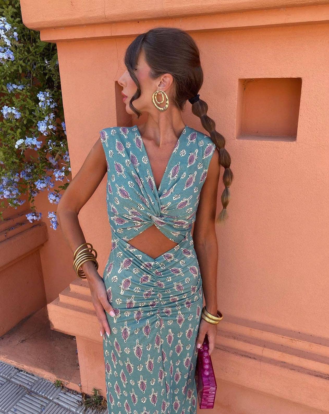 LORIANE – wholesale Dress – Women's – 10246R Printed long dress4