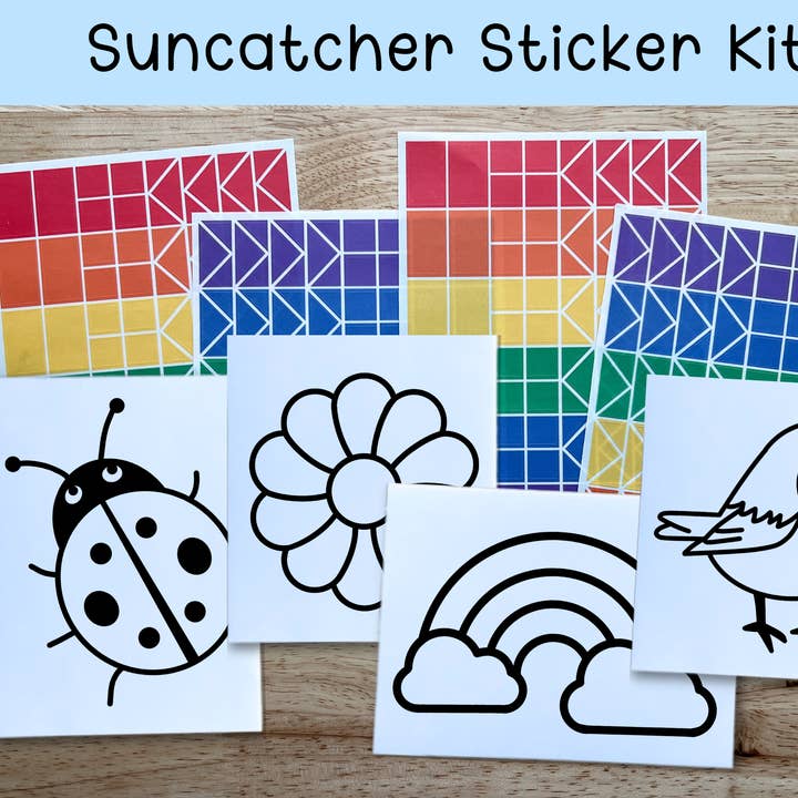 Spring Suncatcher Sticker Craft Kit Set for Kids for wholesale by Calenlou Crafts