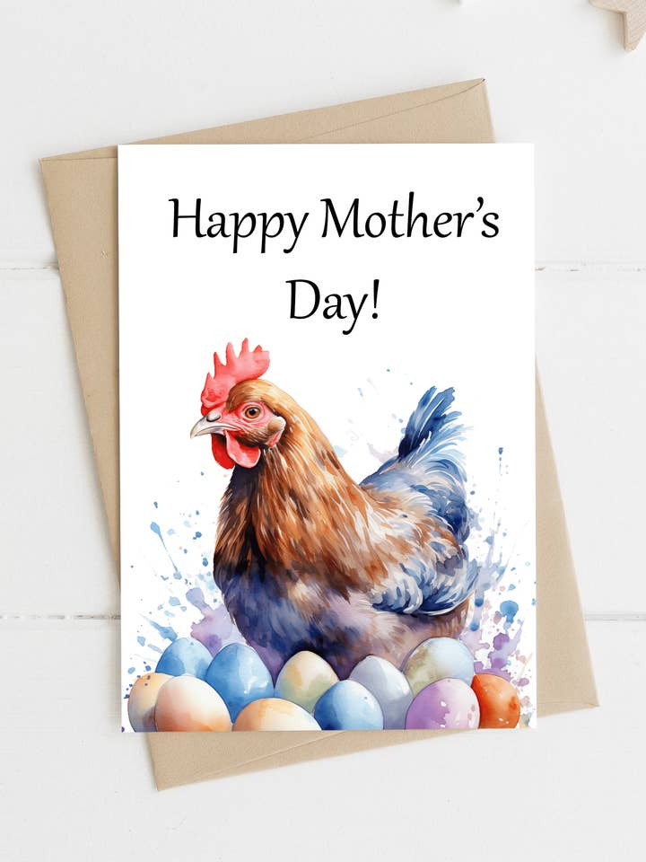 Fijne Moederdag Hen en Eieren Kaart voor wholesale door Homemade Hollydays Wholesale