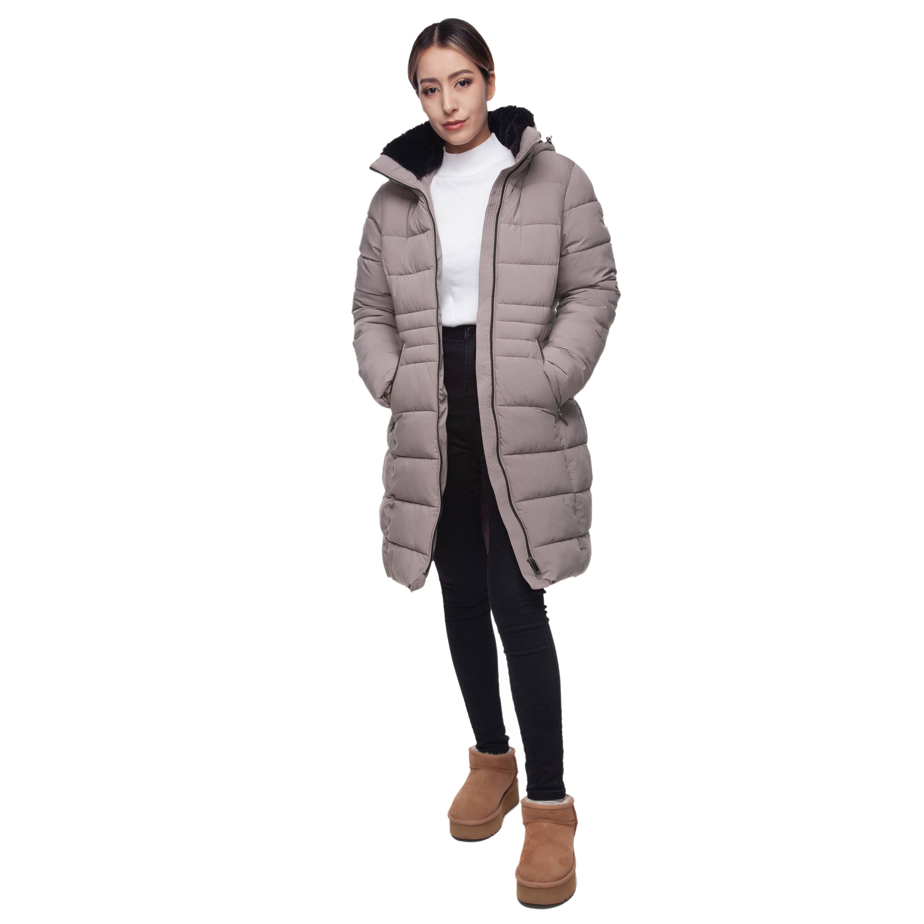 Rokka & Rolla - Wholesale Coat - Women's - Women's Heavy Long Winter Coat Parka Jacket30