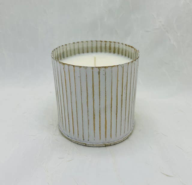 Sweet Wick Candle Company - Wholesale Jar/Filled Candle - White Washed Ribbed Candle
