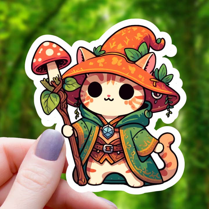 Kat Svampe Druid Klistermærke - 3" for engroshandel hos Mimic Gaming Co