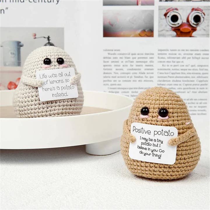 TOMOPOD LLC - Wholesale Stuffed/Plush Toy - Kids & Baby - Handmade Crochet Positive Potato, Cute Amigurumi Potato3
