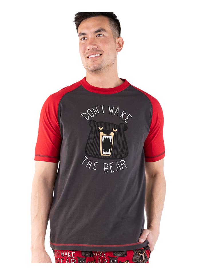 Lazy One - Wholesale Sleepwear Top - Men's - Don't Wake The Bear Men's PJ Tee2