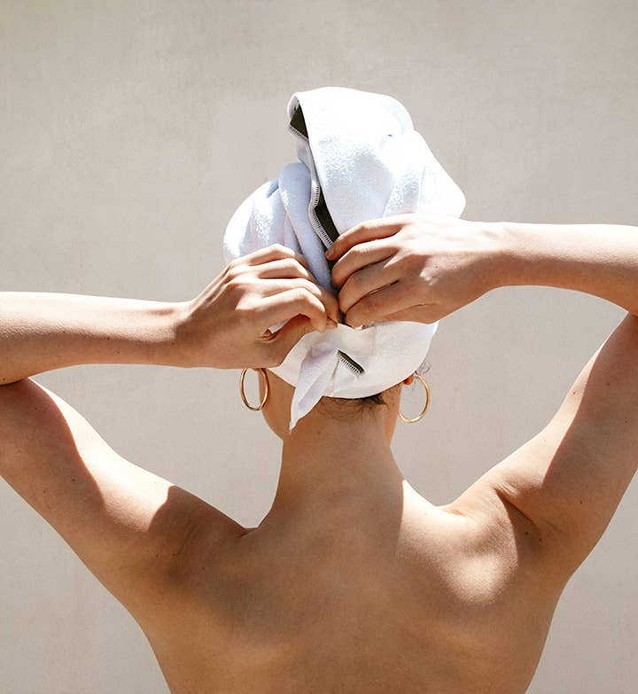 Najeau – Engroshandel Håndklæde/vikle til hår – Hårtørklæde med mikrofiber og bomuld3