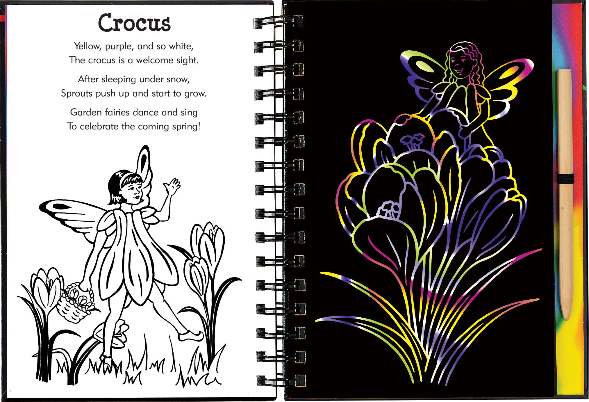 Peter Pauper Press - Wholesale Sketchbook/Sketchpad - Garden Fairies Scratch and Sketch2