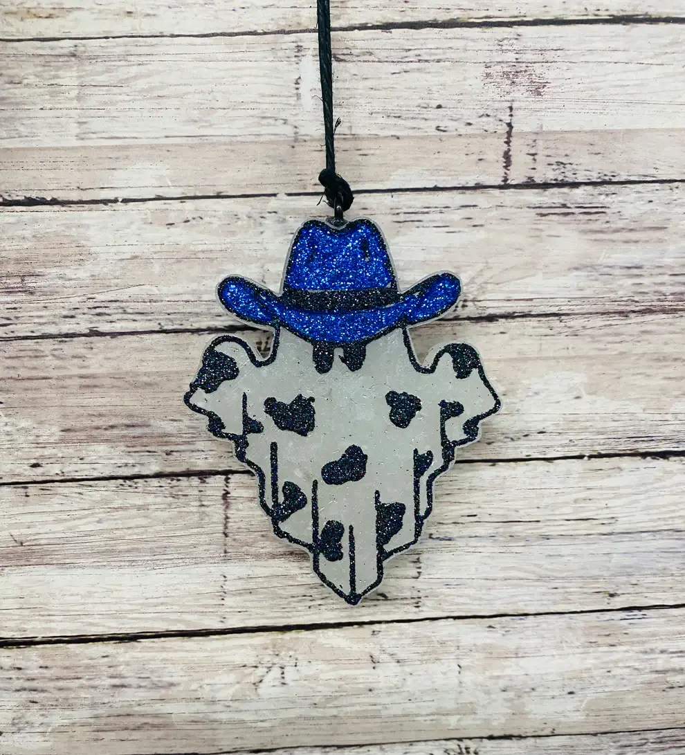 Scent Story Freshies - Wholesale Car Freshener - Unisex - Ghost with Cow print and Cowboy Hat5