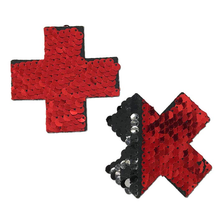 Plus X : Pâtes à paillettes rouges et noires pour la vente par Pastease®